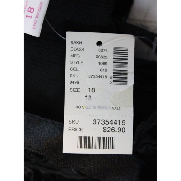 Early 00s VTG Justice Black 2pc Outfit sz 18 NWT Tank Top Layered Pants Velvet - Picture 11 of 13